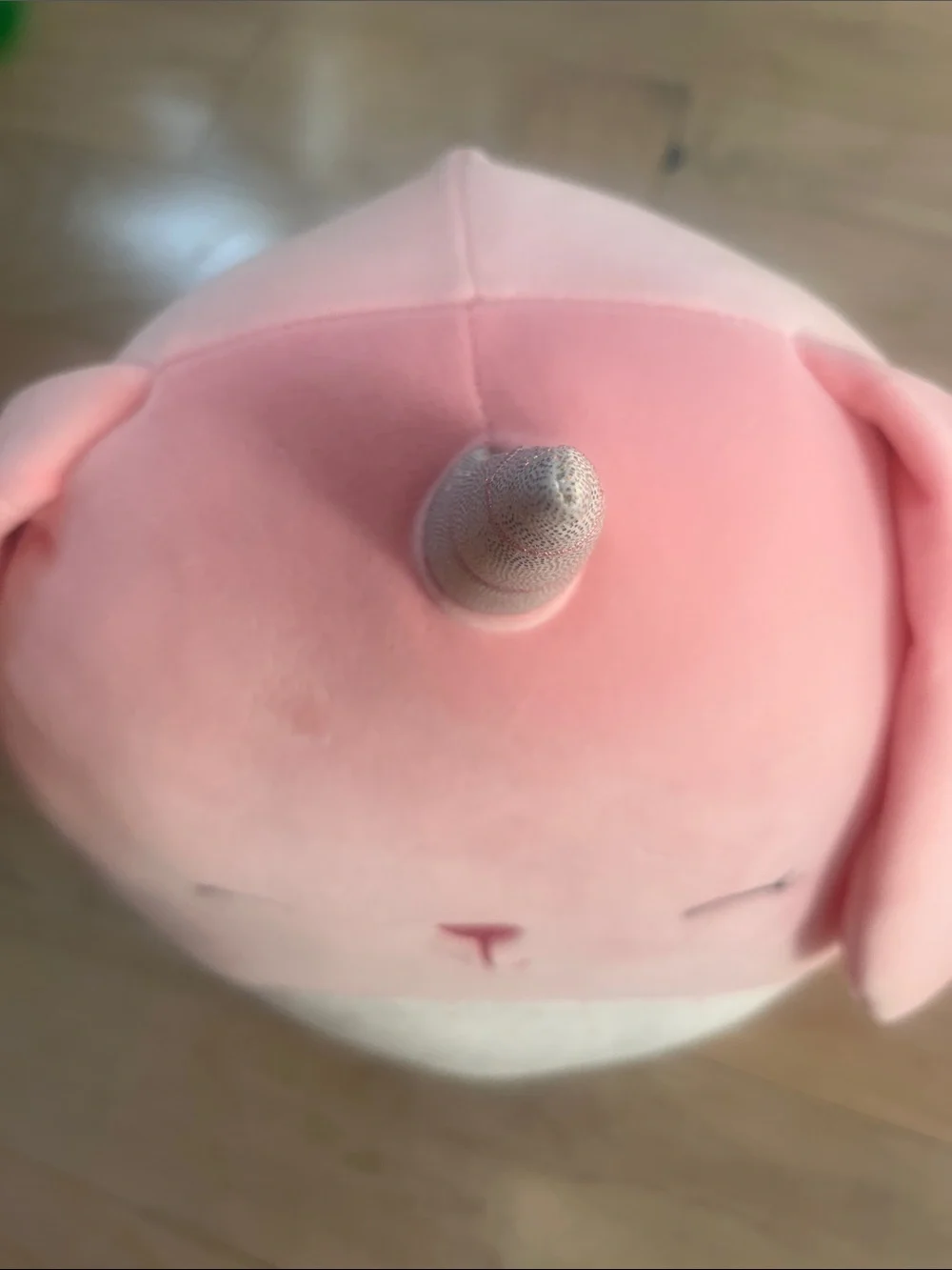 Squishmallows Pink Unicorn Plush Pillow with Sparkle Horn